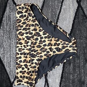 Victoria Secret 2012 Leopard Print High-Waisted Bikini Swim Bottom